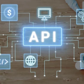 Illustration d’une intégration API reliant plusieurs applications et services numériques