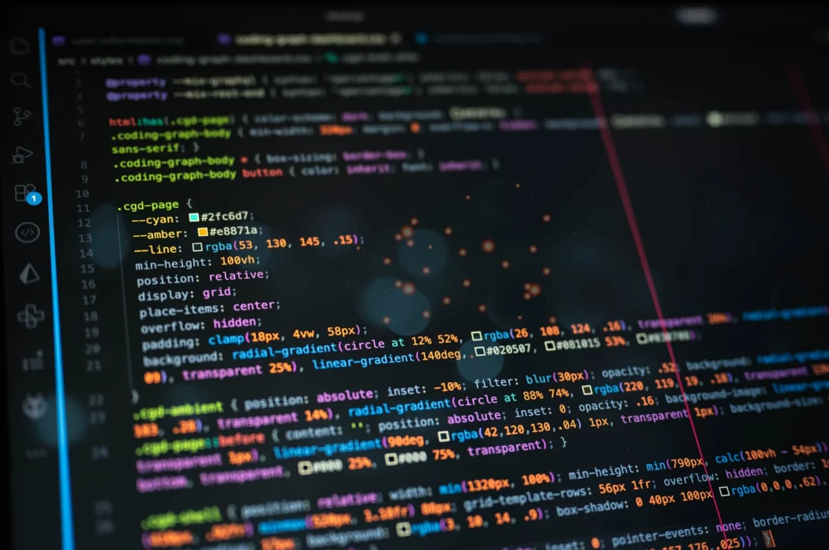 Écran de développement représentant une application Web sur mesure