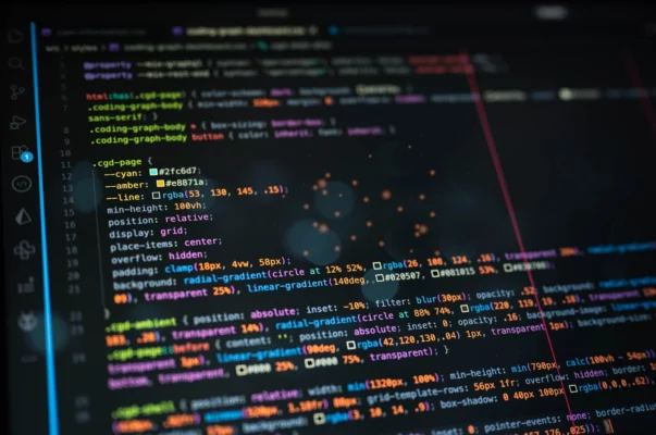 Écran de développement représentant une application Web sur mesure
