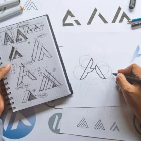 Création d’une charte graphique avec recherches de logo et déclinaisons visuelles